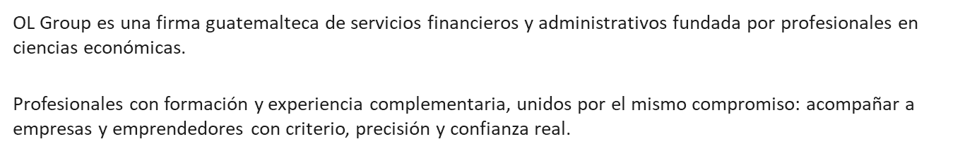 No somos un despacho más. Somos el aliado que su empresa necesita para tener claridad en sus números, solidez en sus proyectos y tranquilidad en sus gestiones.